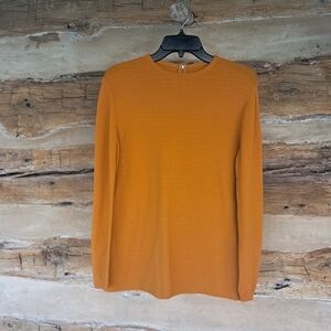 Fairfield Vintage Gold Crewneck Textured Nylon Sweater Size Medium